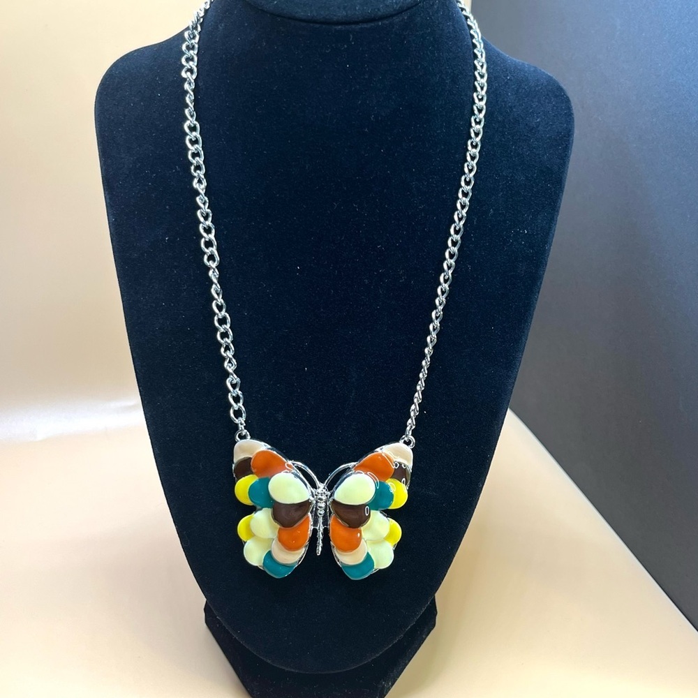 Passion Multicolor Butterfly Statement Necklace